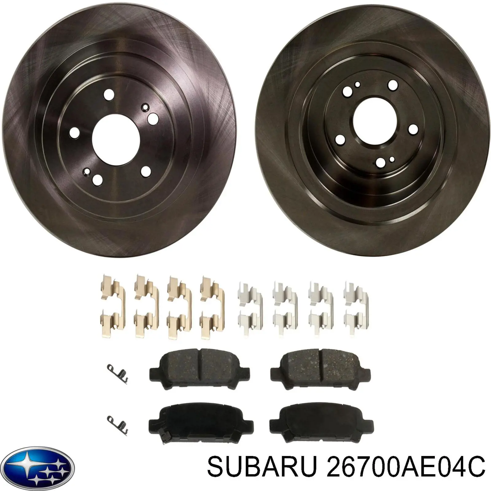 26700AE04C Subaru disco de freno trasero