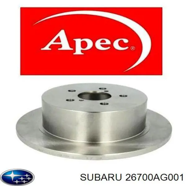 Comprar 26700AG001 Subaru Disco de freno trasero