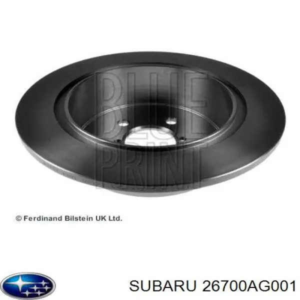 26700AG001 Subaru disco de freno trasero