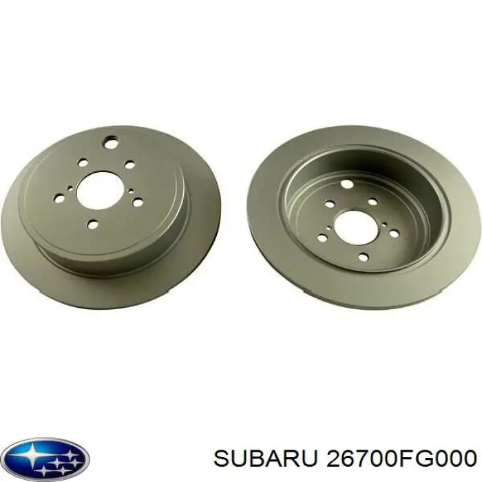 Disco de freno trasero 26700FG000 Subaru
