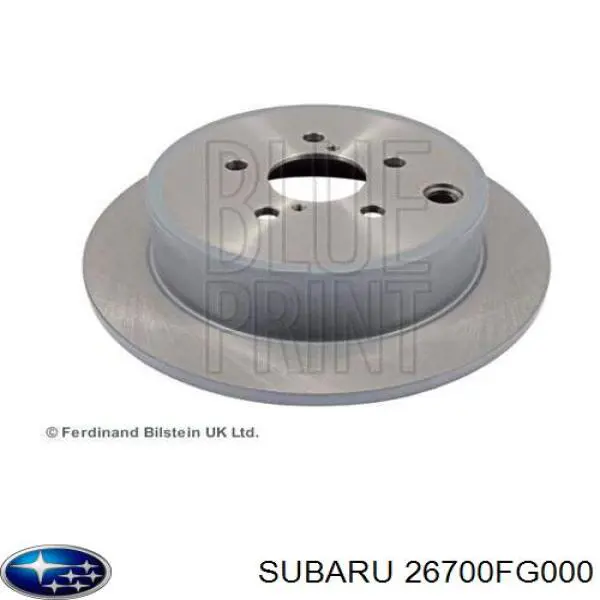 26700FG000 Subaru disco de freno trasero