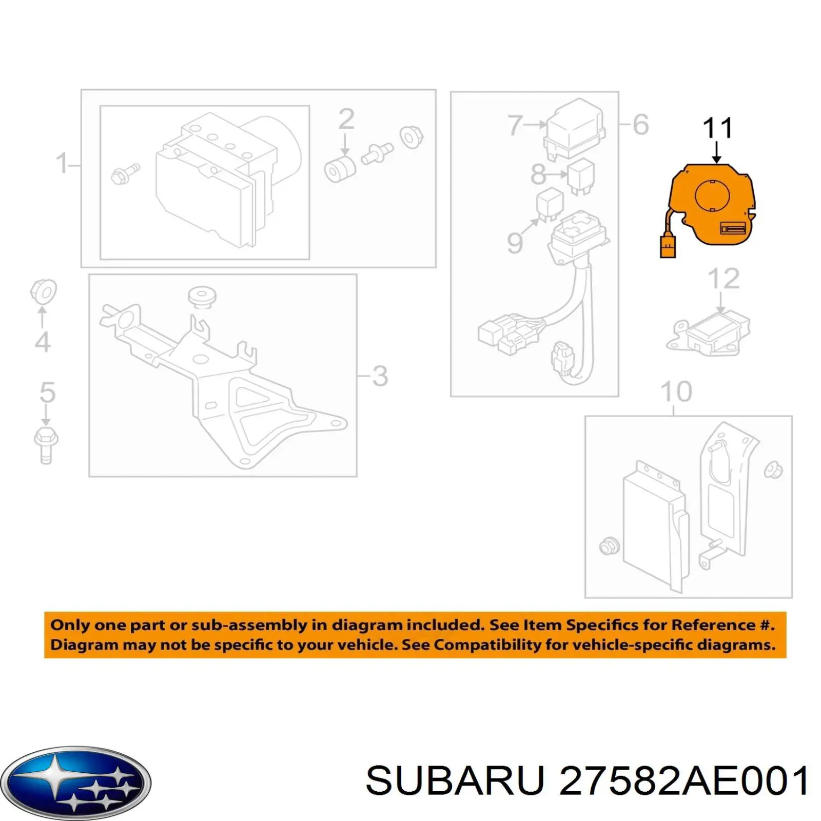 Sensor de ángulo de giro del volante Subaru Forester II SUV (S11, SG) (2002 - 2007) precio, desde 639,79 EUR