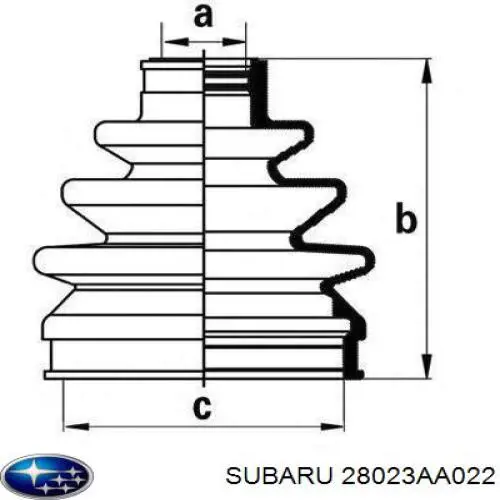 28023AA022 Subaru fuelle, árbol de transmisión delantero exterior