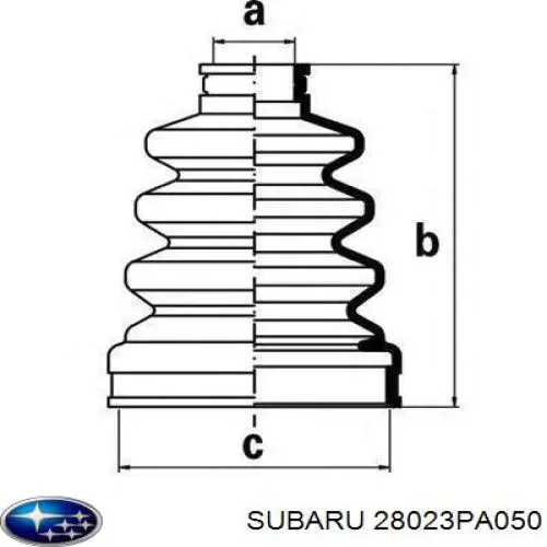 Fuelle transmisión delantero exterior Subaru 28023PA050 precio, desde 10,75 EUR