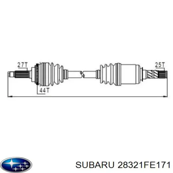 Semieje delantero izquierdo Subaru 28321FE171 precio, desde 97,47 EUR