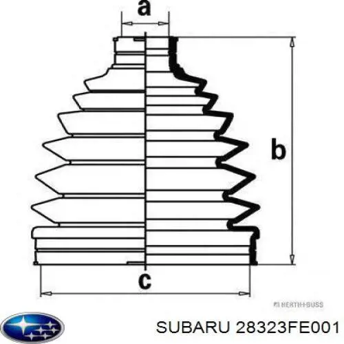 28323FE001 Subaru fuelle, árbol de transmisión delantero exterior
