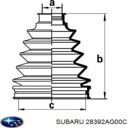 28392AG00C Subaru junta homocinética interior delantera