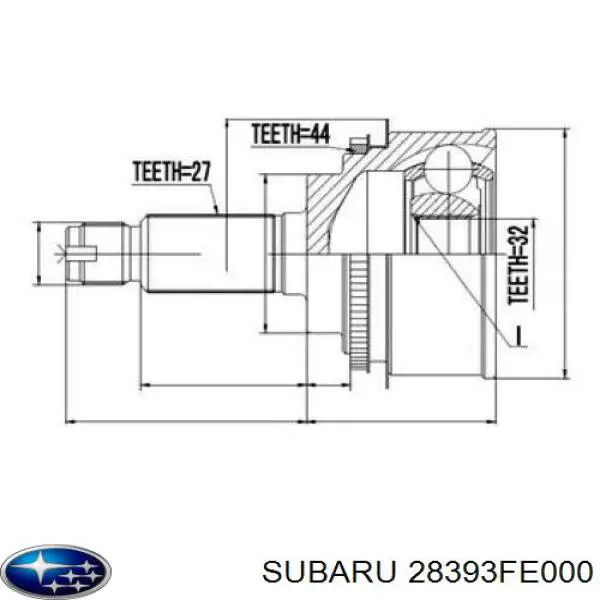 28393FE000 Subaru junta homocinética exterior delantera