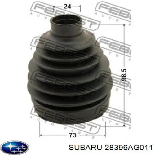 28396AG011 Subaru fuelle, árbol de transmisión delantero exterior