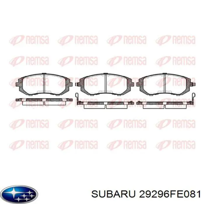 29296FE081 Subaru pastillas de freno delanteras