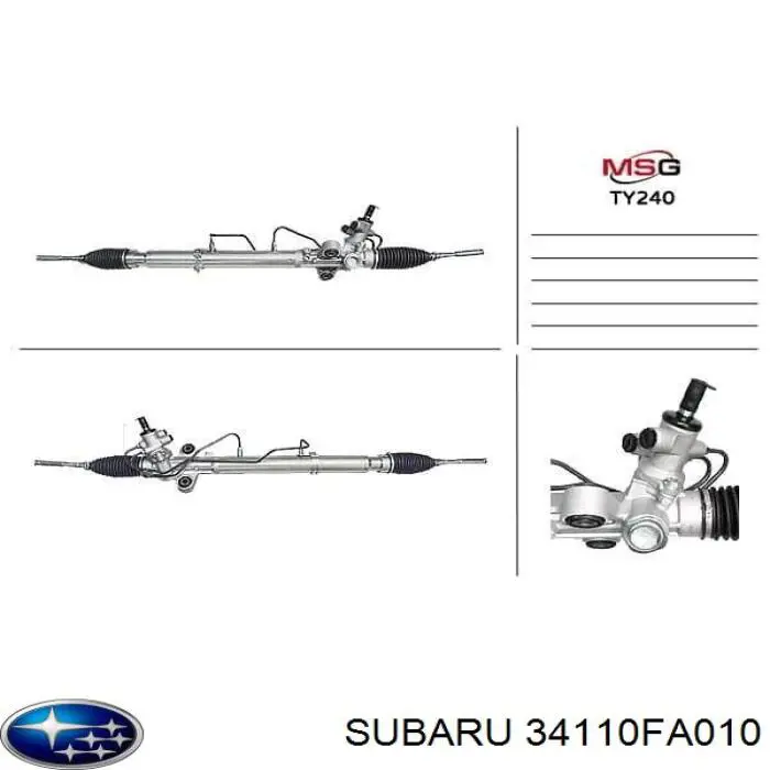 34110FA010 Subaru cremallera de dirección