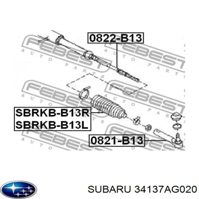 Fuelle de dirección Subaru Outback (BM)