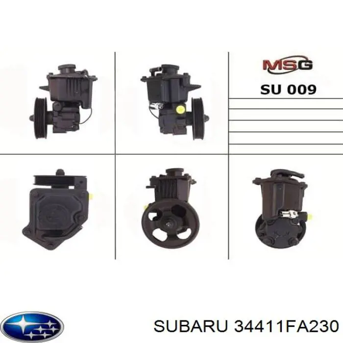 Bomba de dirección asistida  Subaru 34411FA230 precio, desde 91,34 EUR