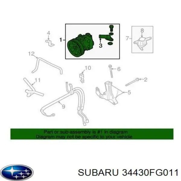 34430FG011 Subaru bomba hidráulica de dirección