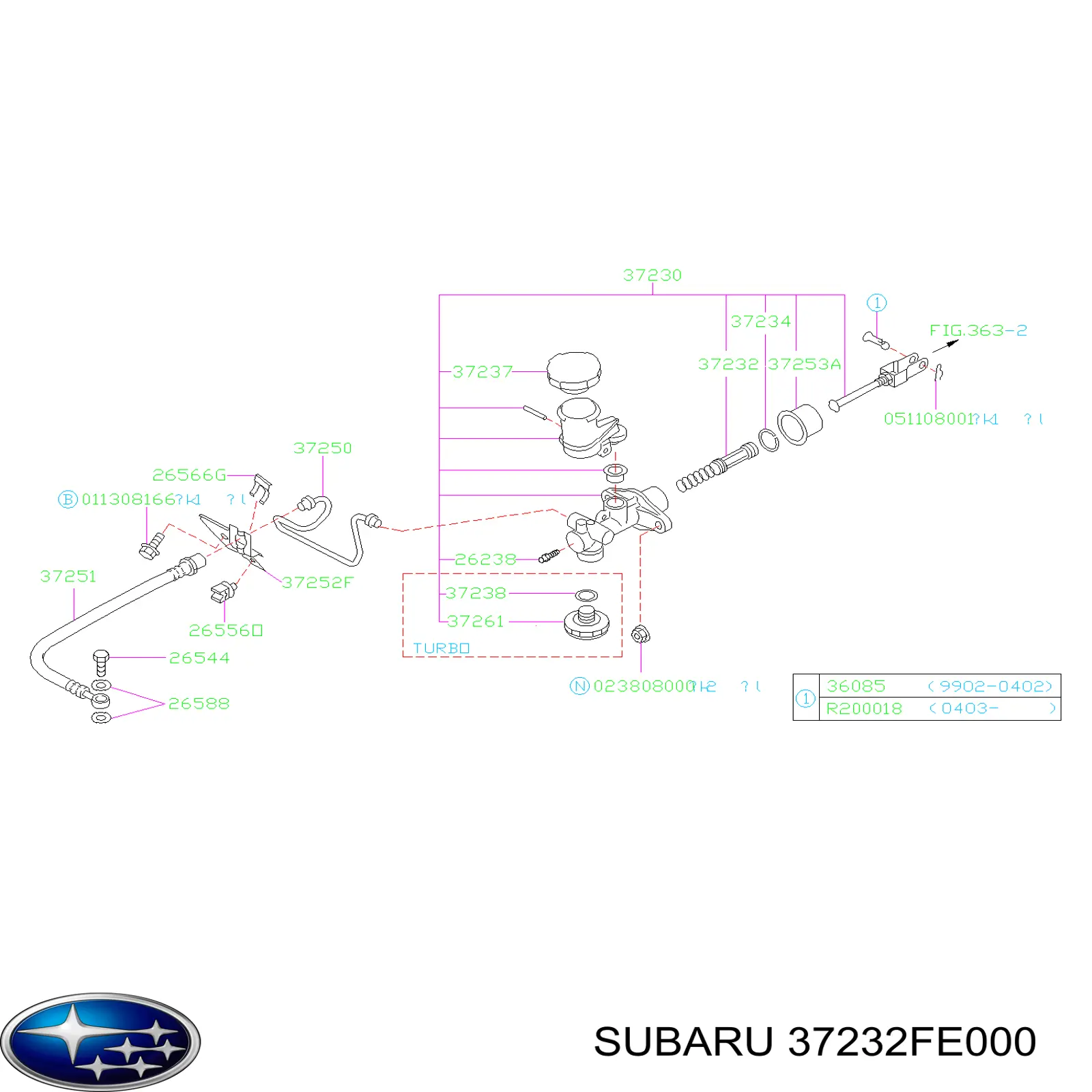  Subaru 37232FE000 precio, desde 51,98 EUR