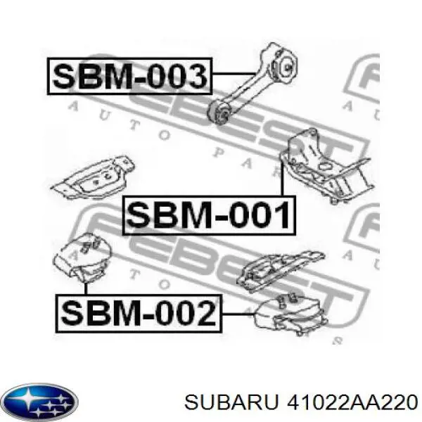 41022AA220 Subaru montaje de transmision (montaje de caja de cambios)
