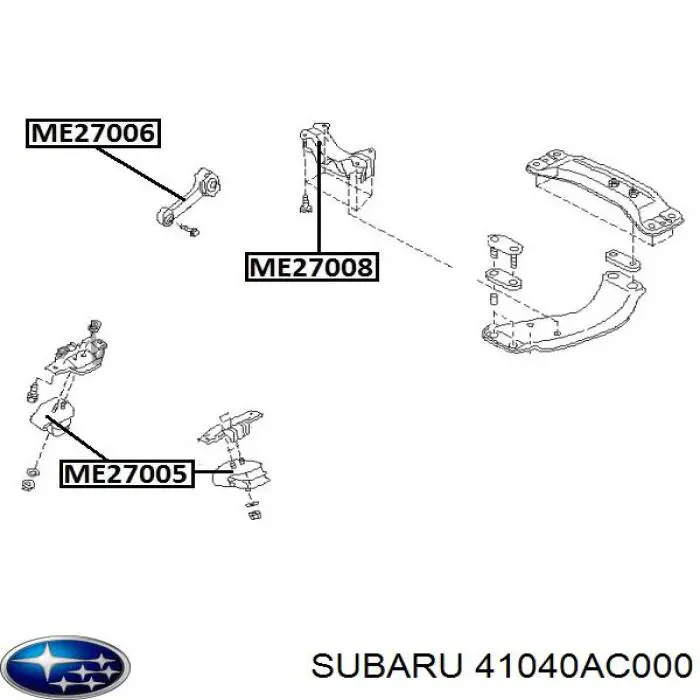 Soportes de motor trasero Subaru 41040AC000 precio, desde 23,69 EUR