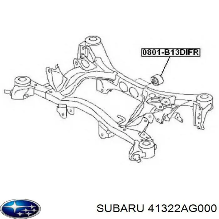 41322AG000 Subaru suspensión, cuerpo del eje trasero