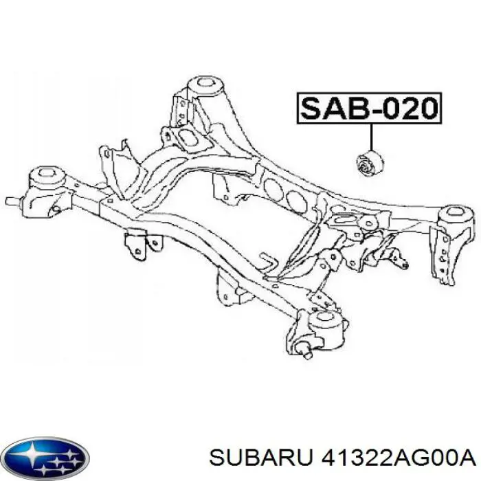 41322AG00A Subaru suspensión, cuerpo del eje trasero
