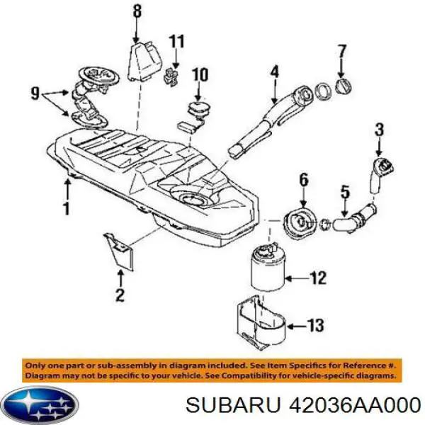 Filtro EVAP Subaru 42036AA000 precio, desde 46,46 EUR