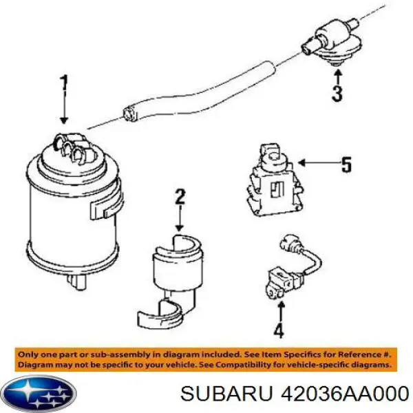 42036AA000 Subaru Filtro de carbon activo