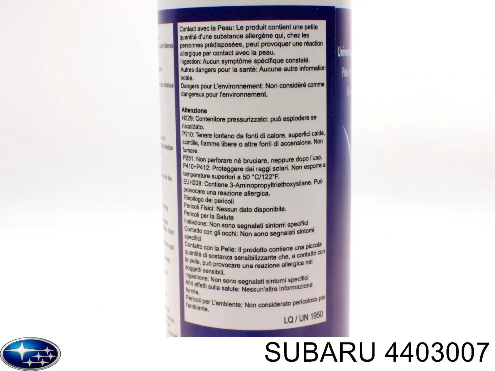 Sellador de motor resistente al calor 4403007 Subaru