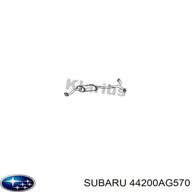 44200AG570 Subaru silenciador del medio