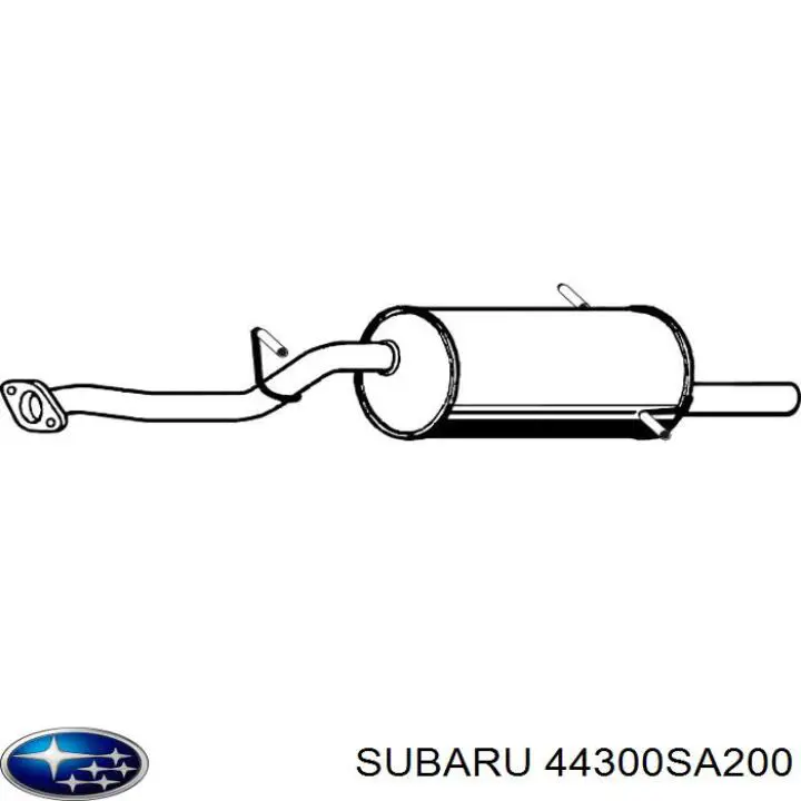 44300SA200 Subaru Silenciador trasero