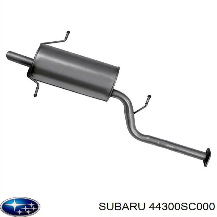 44300SC000 Subaru silenciador posterior