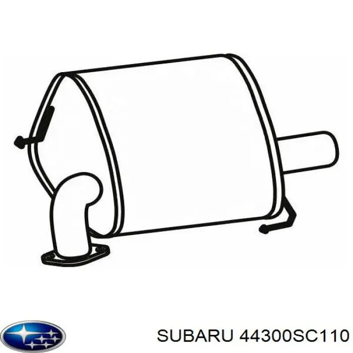 44300SC110 Subaru silenciador posterior