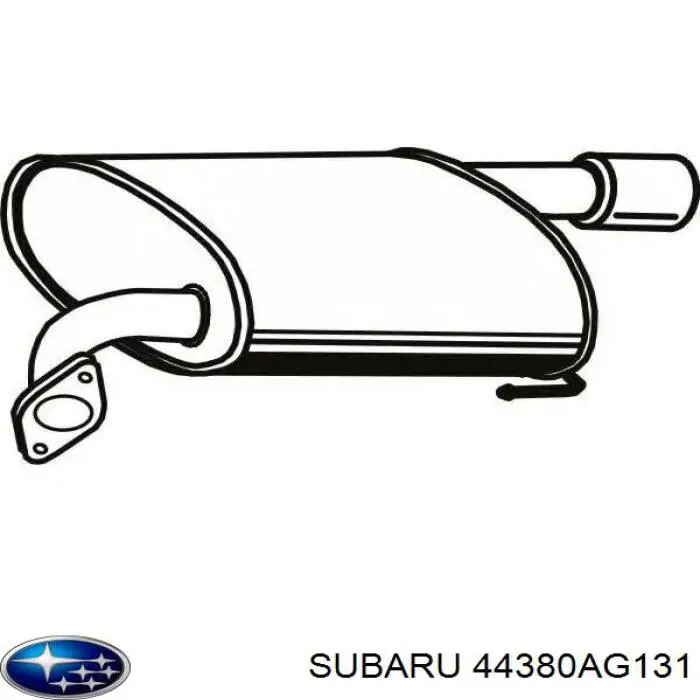 44380AG131 Subaru silenciador posterior