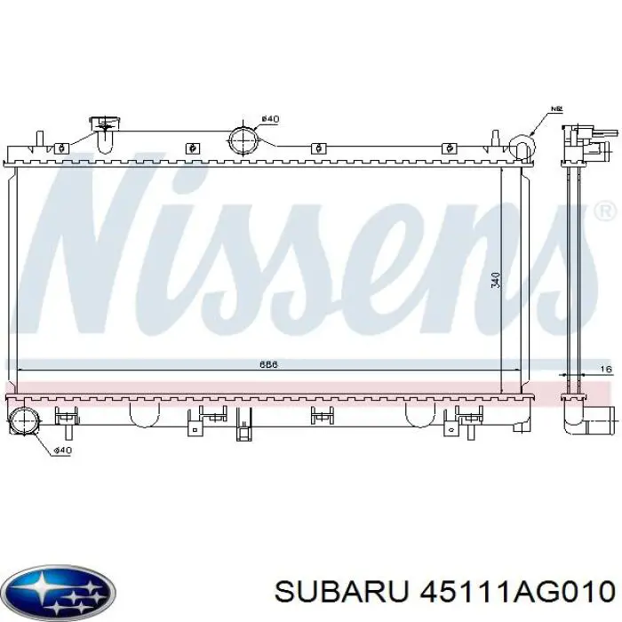 Água radiador Subaru 45111AG010 precio, desde 94,71 EUR