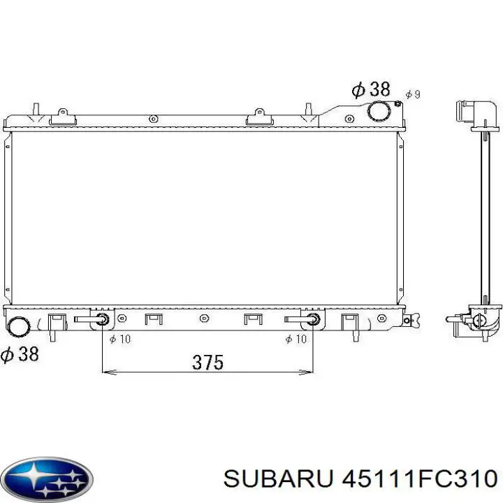 45111FC310 Subaru radiador