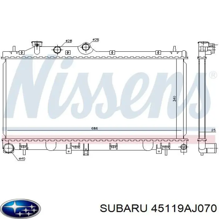 45119AJ070 Subaru