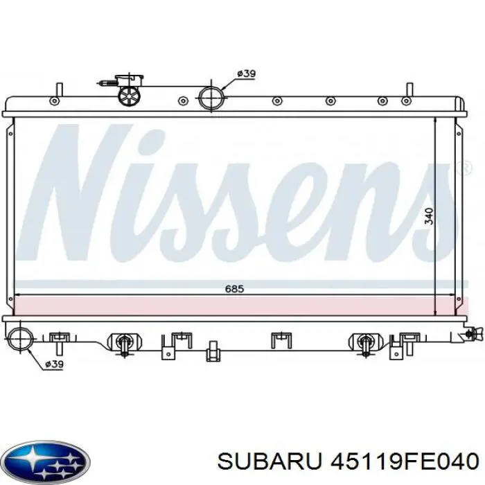 45119FE040 Subaru radiador