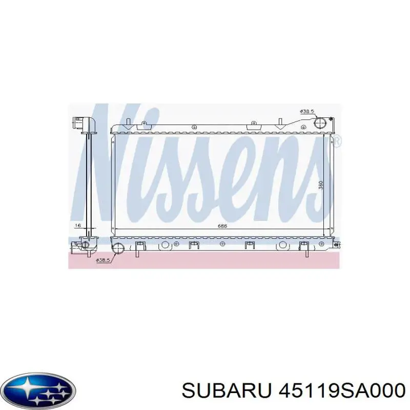 45119SA000 Subaru radiador refrigeración del motor