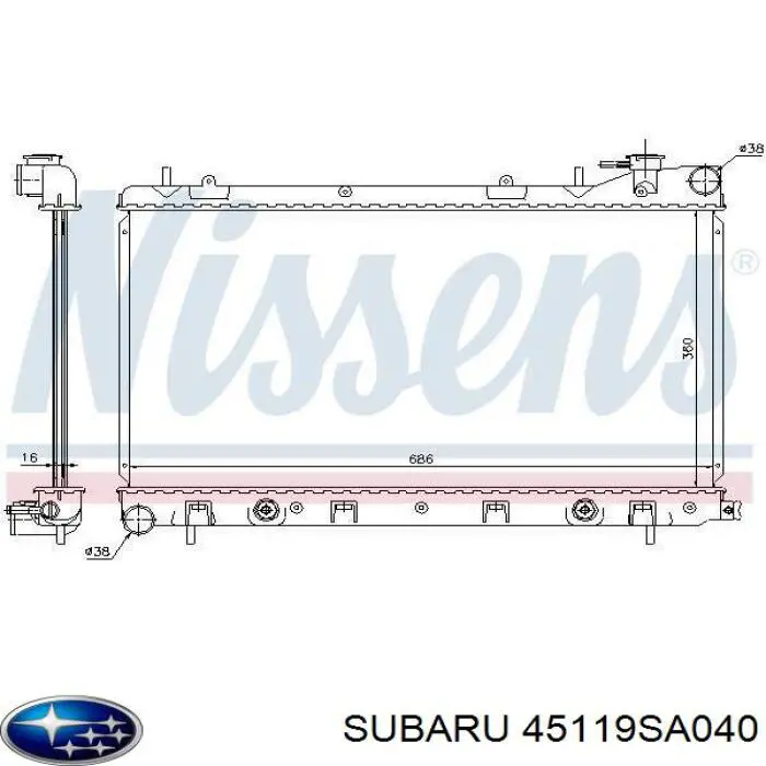 Água radiador Subaru 45119SA040 precio, desde 108,69 EUR