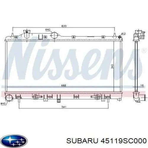45119SC000 Subaru radiador