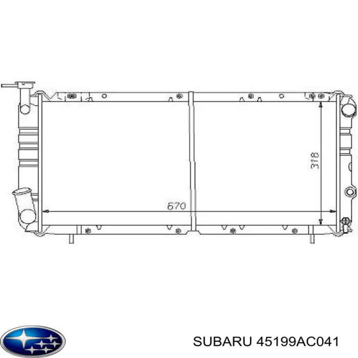 45199AC041 Subaru radiador