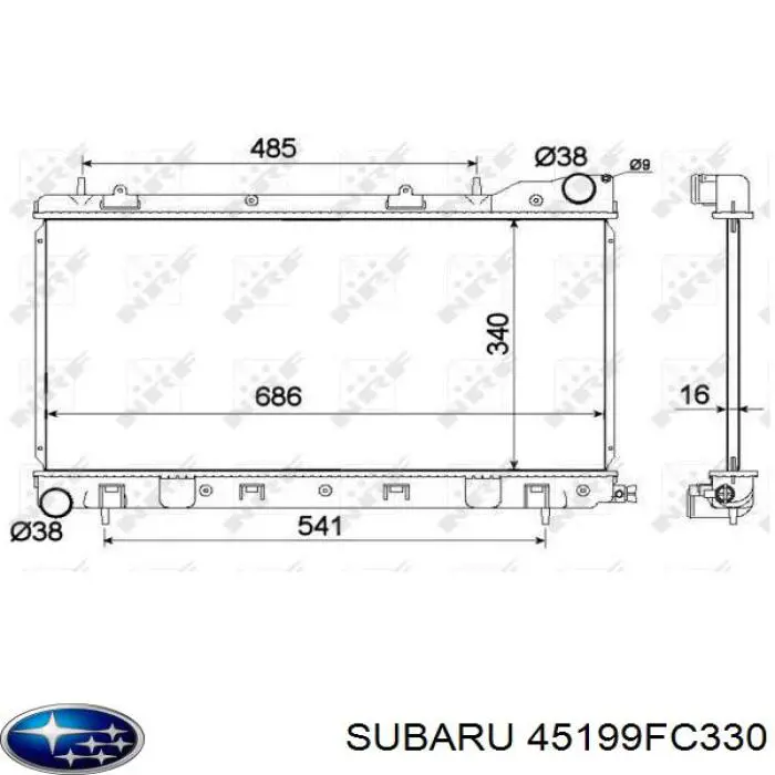 45199FC330 Subaru radiador
