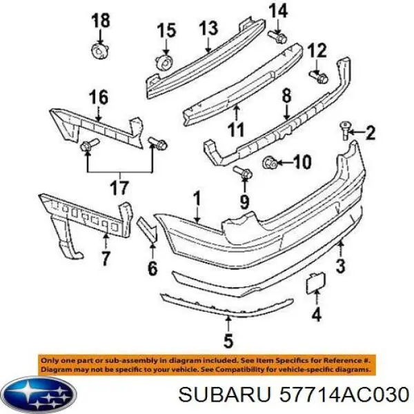 Comprar 57714AC030 Subaru 
