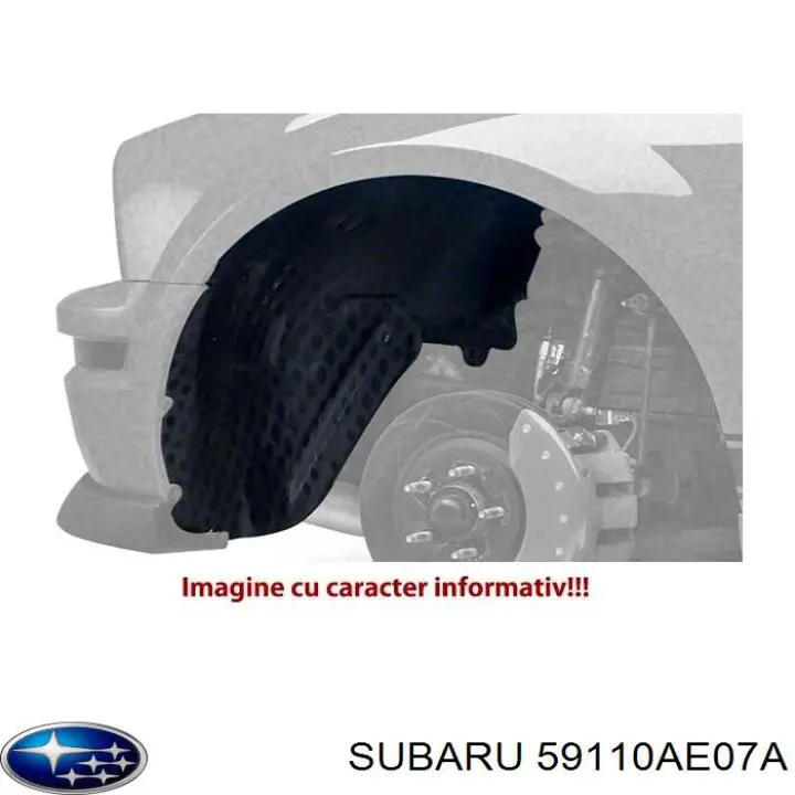 59110AE07A Subaru Guardalodos interior izquierdo, guardafango delantero