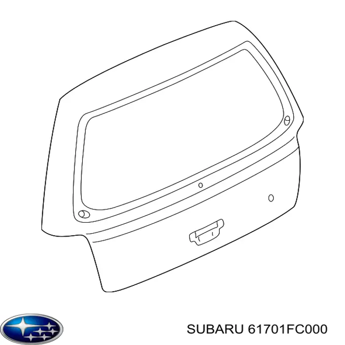 61701FC000 Subaru puerta del maletero, trasera