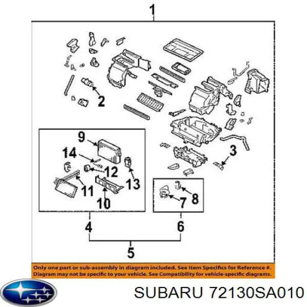 Radiador interior para Subaru Forester II S11, SG
