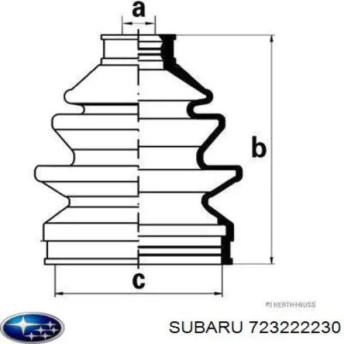 723222230 Subaru fuelle, árbol de transmisión delantero exterior