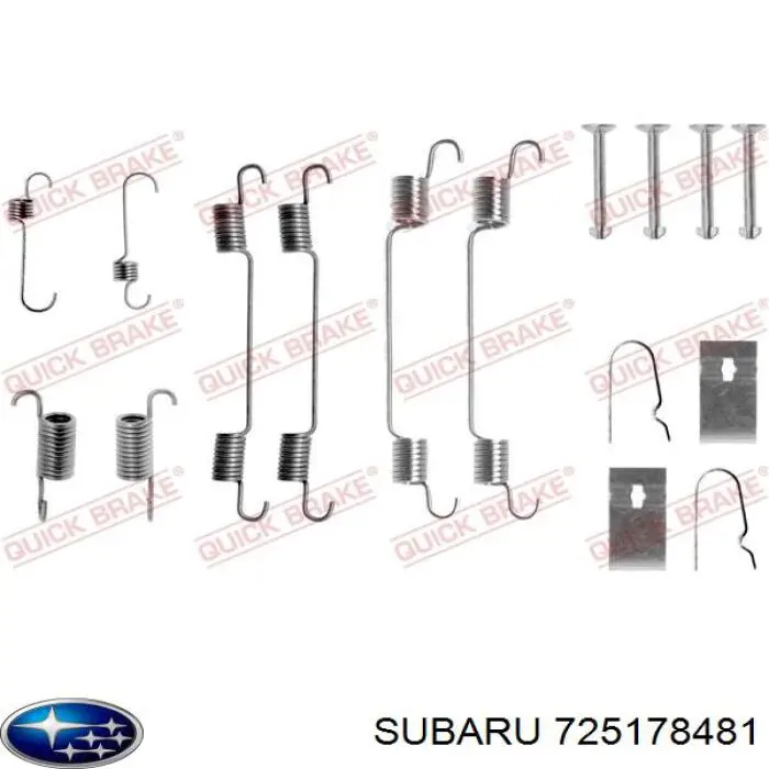 725178481 Subaru zapatas de frenos de tambor traseras