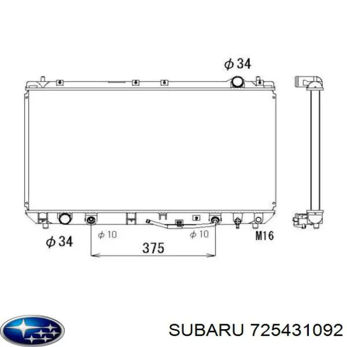 725431092 Subaru freno de disco delantero