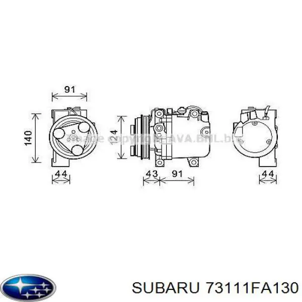 73111FA130 Subaru compresor de aire acondicionado