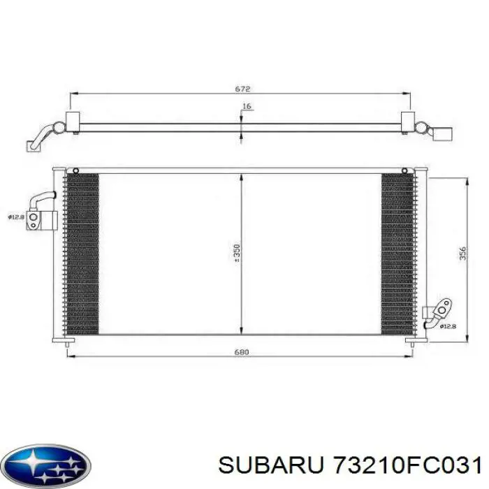 73210FC031 Subaru condensador aire acondicionado