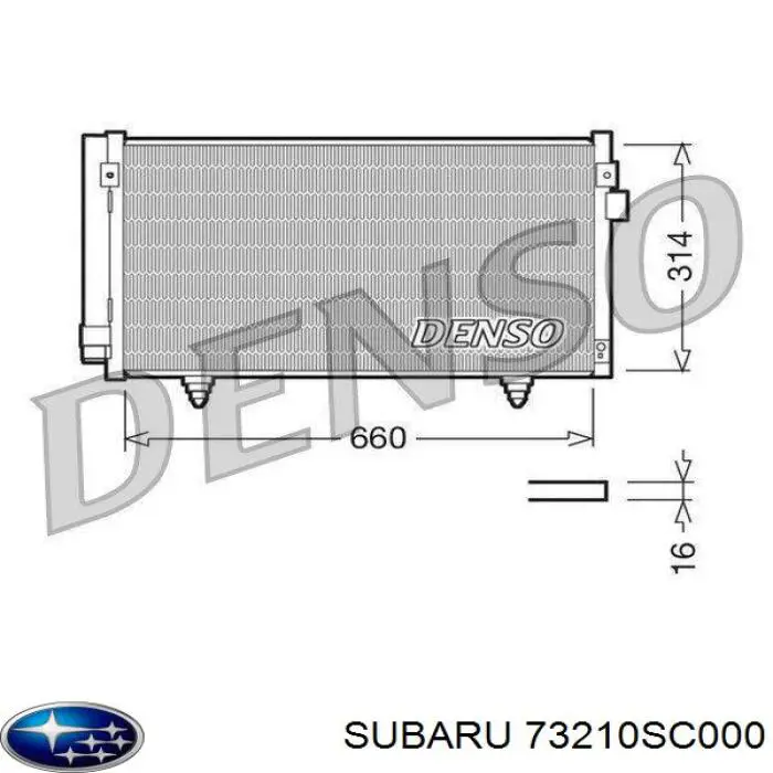 73210SC000 Subaru condensador aire acondicionado